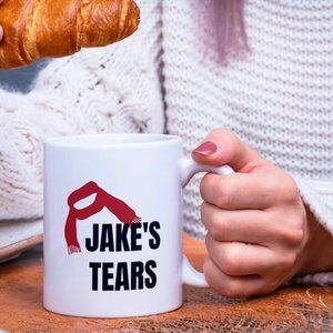 Jake's Tears Coffee Mug, Where's the Scarf Jake XO Taylor Swift Mug